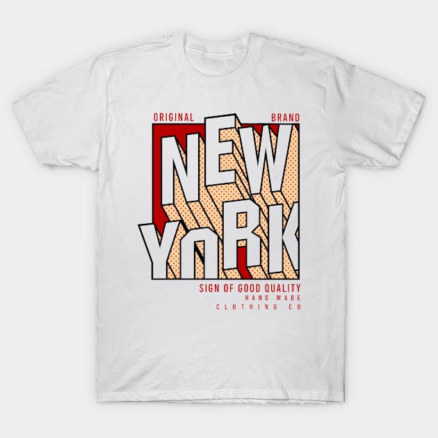 New York Typography retro poster T-Shirt by SSSD